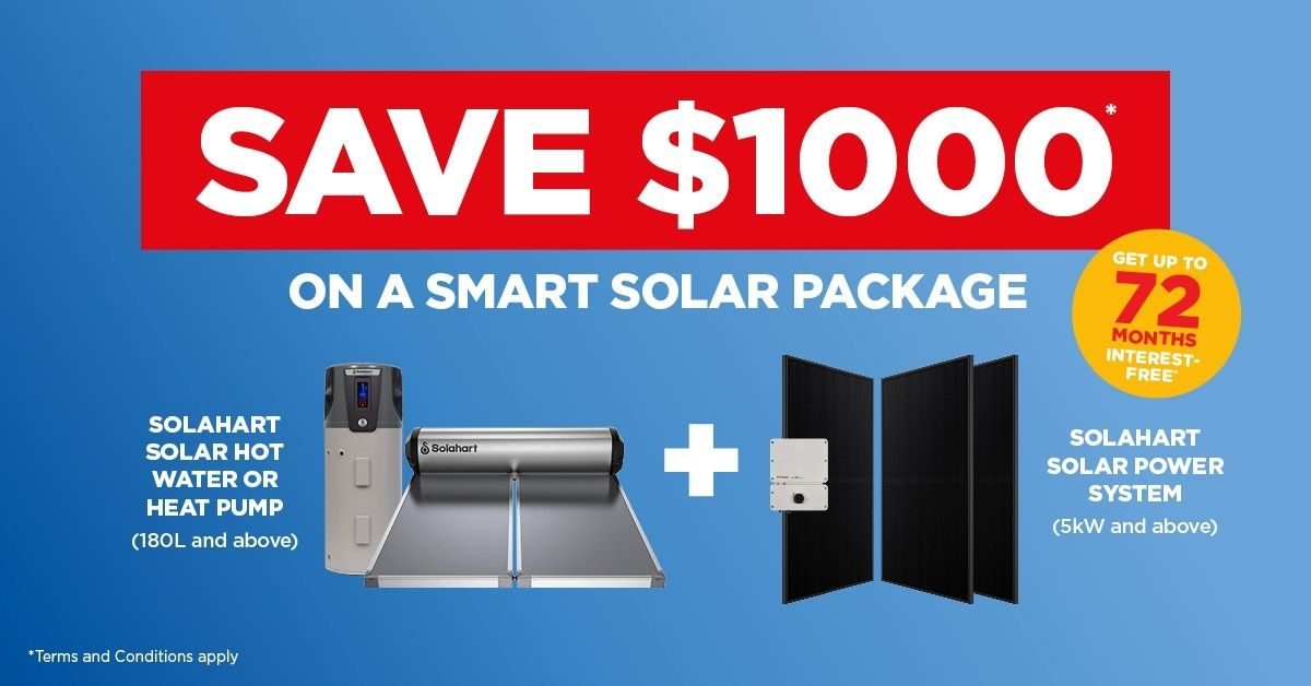 Save $1,000* on a Smart Solar Package from Solahart